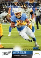 2022 Panini Prestige Highlight Reel Austin Ekeler #HR-11 card
