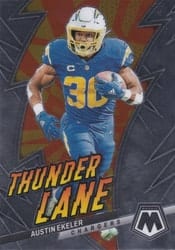 2023 Panini Mosaic Thunder Lane Austin Ekeler #TL-AE card