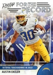 2023 Panini Prestige For the Record Austin Ekeler #11 card