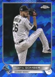 2022 Topps Chrome Sapphire Edition Base Set Austin Gomber #461 card
