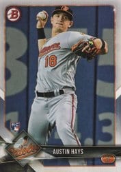 2018 Bowman Base Set Austin Hays #46 card