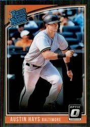 2018 Donruss Optic Base Set Austin Hays #58 card