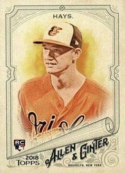 2018 Topps Allen & Ginter Base Set Austin Hays #16 card