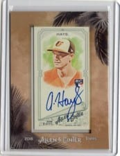 2018 Topps Allen & Ginter Framed Mini Autographs Austin Hays #MA-AH card
