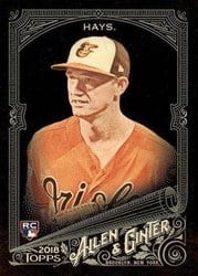 2018 Topps Allen & Ginter X Base Set Austin Hays #16 card