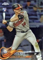 2018 Topps Chrome Base Set Austin Hays #87 card