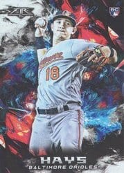 2018 Topps Fire Base Set Austin Hays #93 card