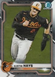 2021 Bowman Chrome Base Set Austin Hays #32 card