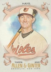 2021 Topps Allen & Ginter Base Set Austin Hays #198 card