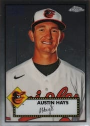 2021 Topps Chrome Platinum Anniversary Base Set Austin Hays #239 card