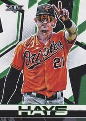 2021 Topps Fire Base Set Austin Hays #38 card