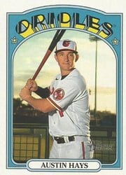 2021 Topps Heritage Base Set Austin Hays #53 card