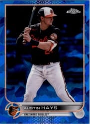 2022 Topps Chrome Sapphire Edition Base Set Austin Hays #415 card