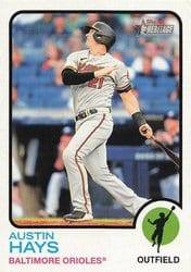 2022 Topps Heritage Base Set Austin Hays #49 card