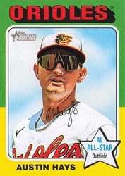 2024 Topps Heritage Base Set Austin Hays #13 card