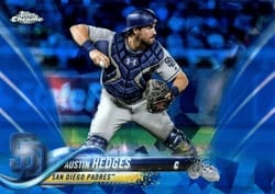 2018 Topps Chrome Sapphire Edition Base Set Austin Hedges #609 card
