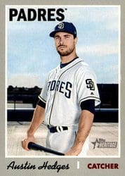 2019 Topps Heritage Base Set Austin Hedges #284 card