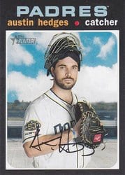 2020 Topps Heritage Base Set Austin Hedges #104 card