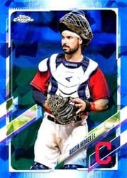 2021 Topps Chrome Sapphire Edition Base Set Austin Hedges #572 card