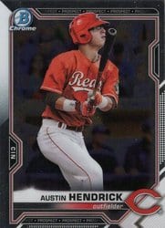 2021 Bowman Chrome Prospects Austin Hendrick #BCP-55 card
