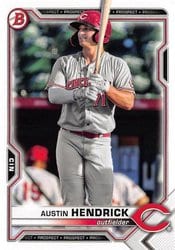 2021 Bowman Draft Base Set Austin Hendrick #BD-138 card