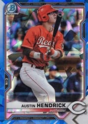 2021 Bowman Sapphire Edition Base Set Austin Hendrick #BCP-55 card
