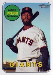 2018 Topps Heritage Base Set Austin Jackson #648 card