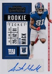 2020 Panini Contenders Base Set Austin Mack #244 card