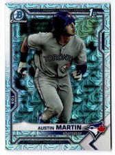 2021 Bowman Chrome Prospects Austin Martin #BCP-87 card