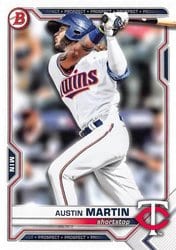 2021 Bowman Draft Base Set Austin Martin #BD-19 card