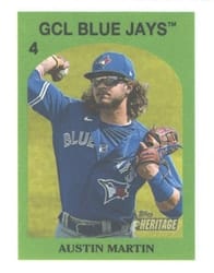 2021 Topps Heritage Minor League 1972 Topps Venezuela Stamp Cards Austin Martin #72TVS-4 card
