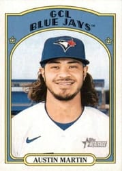 2021 Topps Heritage Minor League Base Set Austin Martin #50 card
