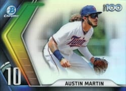 2022 Bowman Scouts' Top 100 Austin Martin #BTP-10 card