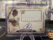 2024 Topps Inception MLB First Milestones Autographed Relic Austin Martin #FMAR-AM card