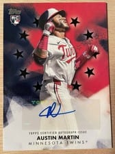 2024 Topps Update Baseball Stars Autographs Austin Martin #BSAU-AM card