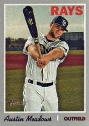 2019 Topps Heritage Base Set Austin Meadows #537 card