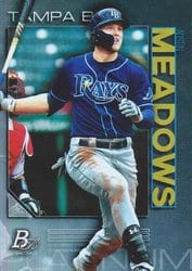 2020 Bowman Platinum Base Set Austin Meadows #66 card