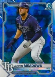 2021 Bowman Chrome Sapphire Edition Base Set Austin Meadows #72 card