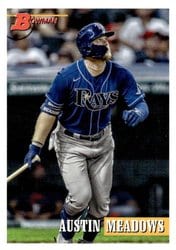2021 Bowman Heritage Base Set Austin Meadows #81 card