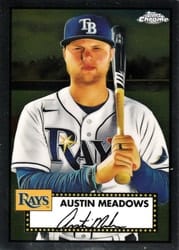 2021 Topps Chrome Platinum Anniversary Base Set Austin Meadows #196 card