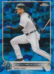 2022 Topps Chrome Update Sapphire Edition Base Set Austin Meadows #US199 card
