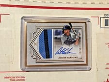 2022 Topps Definitive Collection Framed Autograph Patch Collection Austin Meadows #FAC-AM card