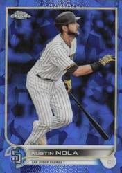 2022 Topps Chrome Update Sapphire Edition Base Set Austin Nola #US133 card