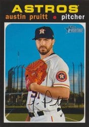 2020 Topps Heritage Base Set Austin Pruitt #681 card
