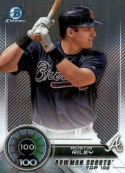 2018 Bowman Scouts Top 100 Austin Riley #BTP-100 card