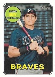 2018 Topps Heritage Minor League Base Set Austin Riley #214 card