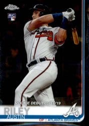 2019 Topps Chrome Update Base Set Austin Riley #61 card