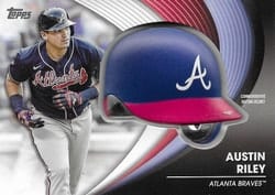 2022 Topps Update Commemorative Batting Helmets Austin Riley #BH-ARI card