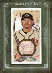 2023 Topps Allen & Ginter Framed Mini Relics Austin Riley #MFR-ARIL card