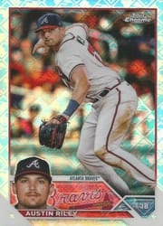 2023 Topps Chrome Logofractor Edition Base Set Austin Riley #66 card